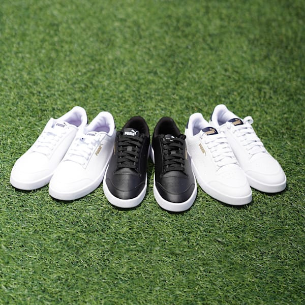 ユニセックス プーマ シャッフルパーフ スニーカー, Puma White-Puma Team Gold-Peacoat, extralarge-JPN