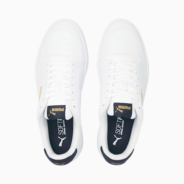 ユニセックス プーマ シャッフルパーフ スニーカー, Puma White-Puma Team Gold-Peacoat, extralarge-JPN