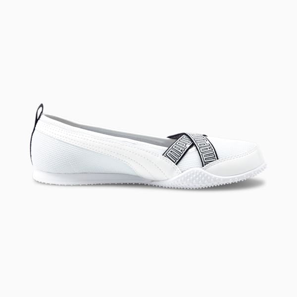 Bella Women's Ballerina Shoes, Puma White-Puma White, extralarge