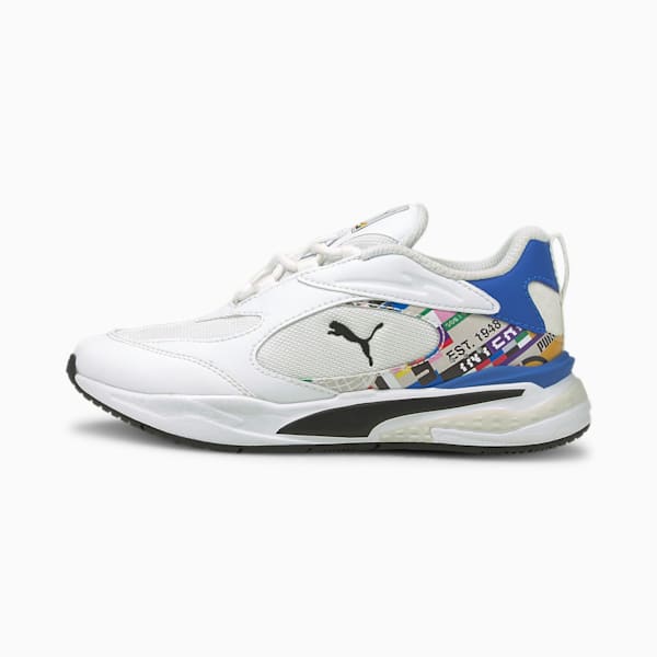 RS-Fast International Game Kids' Shoes, Puma White-Empire Yellow, extralarge-IND