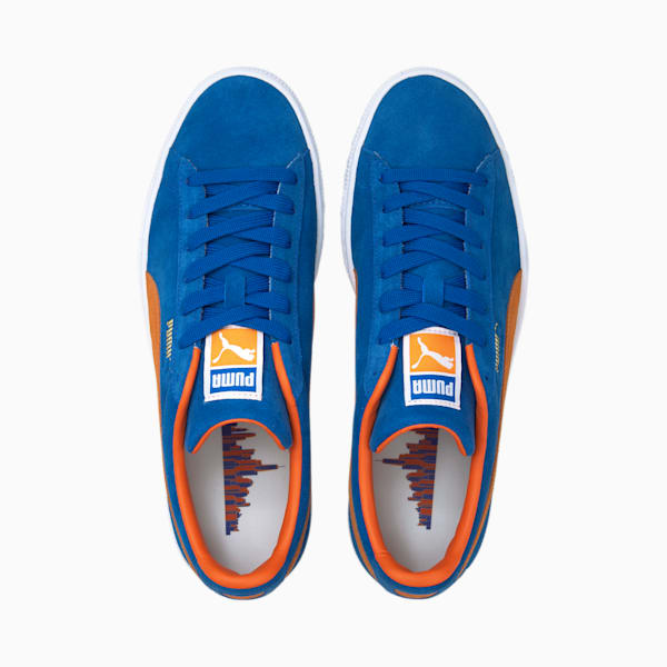 Suede Teams Men's Sneakers, Puma Royal-Vibrant Orange, extralarge