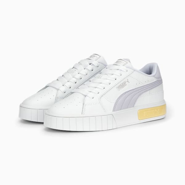 Cali Star Women's Sneakers, PUMA White-Spring Lavender-Light Straw, extralarge-IND