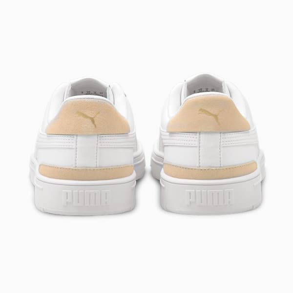 PUMA Serve Pro Unisex Shoes, Puma White-Puma White-Shifting Sand-Puma Team Gold, extralarge-IND