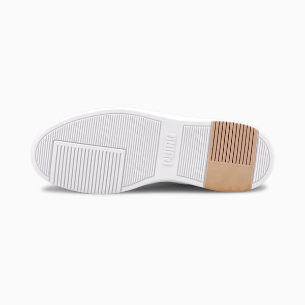 PUMA Serve Pro Unisex Shoes, Puma White-Puma White-Shifting Sand-Puma Team Gold, extralarge-IND