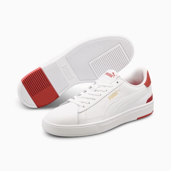 Tenis Puma Serve Pro, Puma White-Puma White-High Risk Red-Puma Team Gold, extralarge