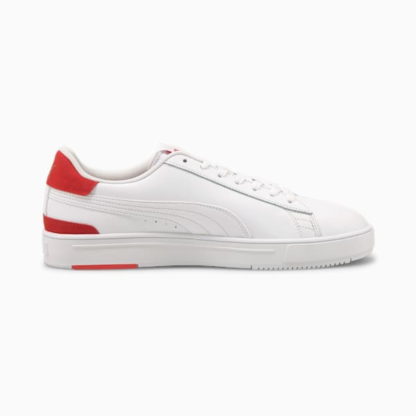 PUMA Serve Pro Men's Sneakers, Puma White-Puma White-High Risk Red-Puma Team Gold, extralarge