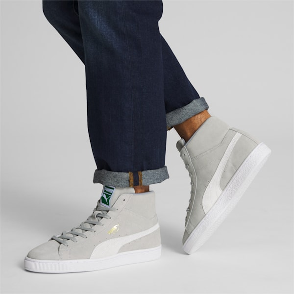 Suede Mid XXI Sneakers, Quarry-Puma White, extralarge