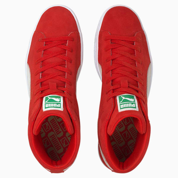 Suede Mid XXI Sneakers, High Risk Red-Puma White, extralarge