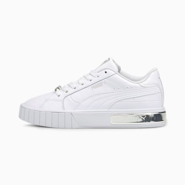 Cali Star Metallic Women's Sneakers, Puma White-Puma Silver, extralarge