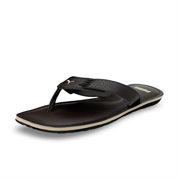 Caper V2 Men's Flipflops, Chocolate Brown-Pale Khaki