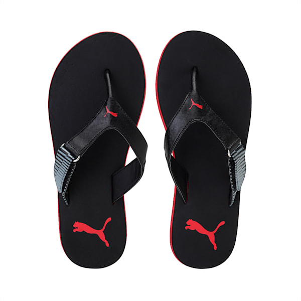 Breeze Star V1 Men's Flip Flops, Puma Black-Quarry-High Risk Red, extralarge-IND