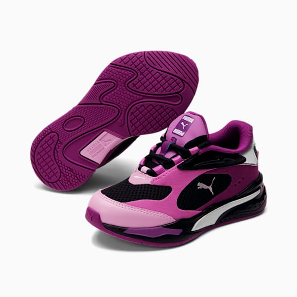 RS-Fast Metallic Little Kids' Shoes, Puma Black-Metallic Silver-Spring Crocus, extralarge