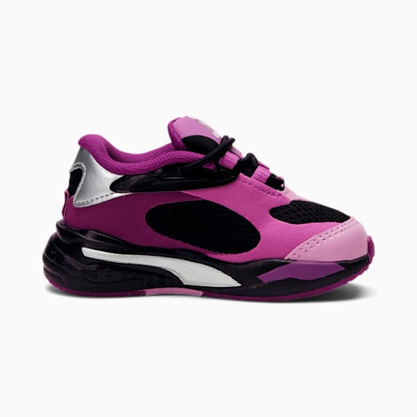 RS-Fast Metallic Toddler Shoes, Puma Black-Metallic Silver-Spring Crocus, extralarge