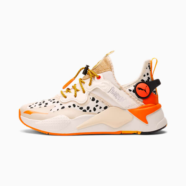 PUMA x THUNDERCATS RS-X T3CH Cheetara Women’s Sneakers, Marshmallow-Orange Tiger, extralarge