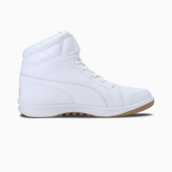 PUMA x one8 Prime Mid V3 Men's Shoes, Puma White-Puma Team Gold, extralarge-IND