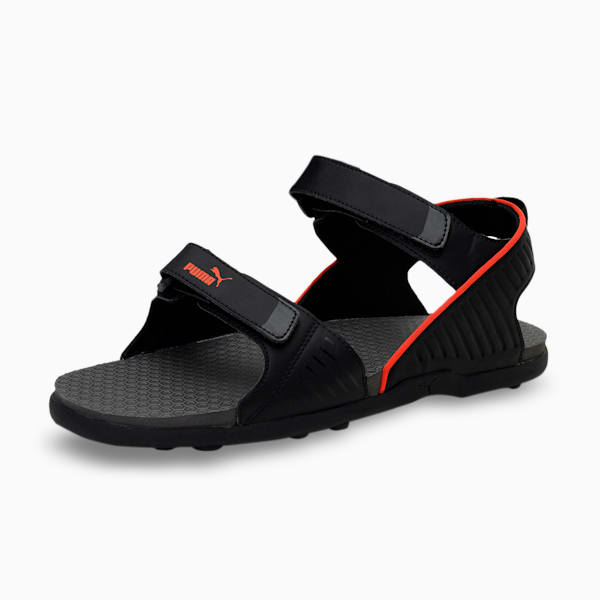 Shade IDP Men's Sandals, Puma Black-Dark Shadow-Pureed Pumpkin, extralarge-IND