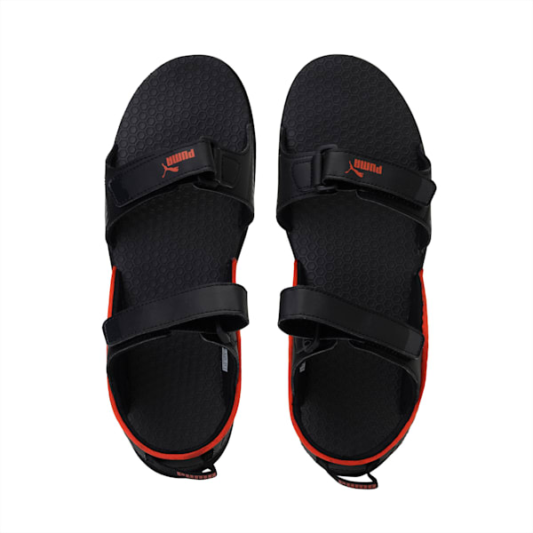 Shade IDP Men's Sandals, Puma Black-Dark Shadow-Pureed Pumpkin, extralarge-IND