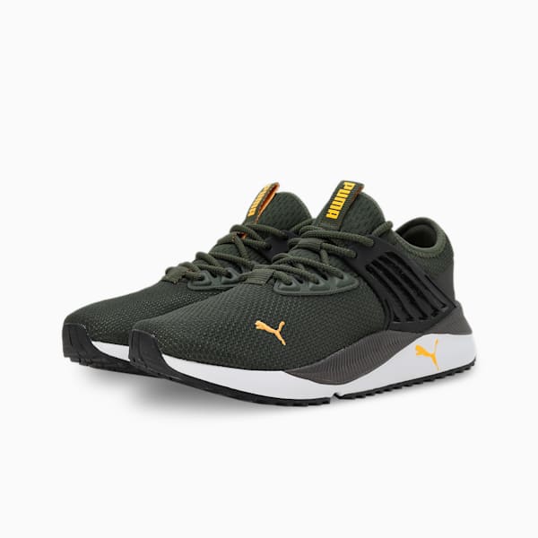 Pacer Future Unisex Sneakers, Myrtle-PUMA Black-Orange Glo, extralarge-IND