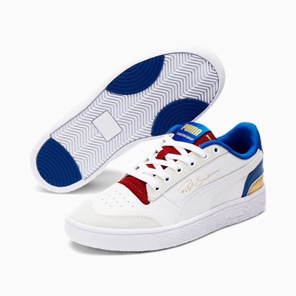 Ralph Sampson Lo Royal Sneakers JR, Puma White-Lapis Blue-Red Dahlia, extralarge