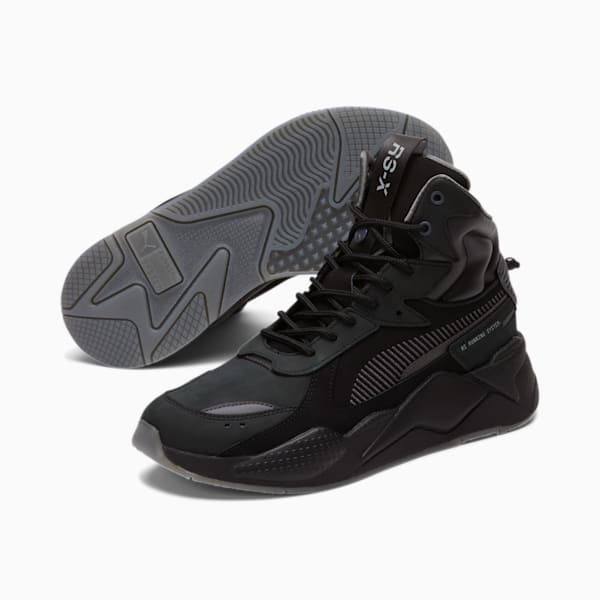 RS-X Mid Men's Sneakers, Puma Black-Asphalt-Drizzle