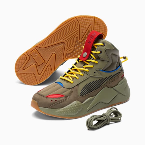 Zapatillas RS-X Mid JR, Deep Lichen Green-Puma Black, extralarge