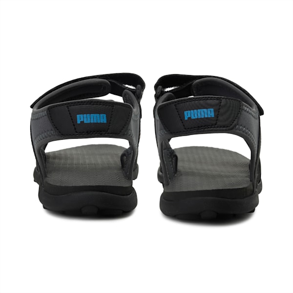 Ultimate Comfort Men's Sandals, Puma Black-Dark Shadow-Dresden Blue, extralarge-IND