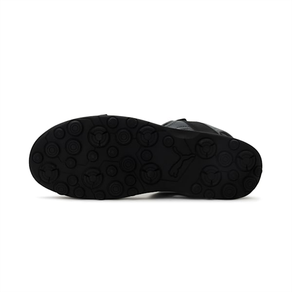 Ultimate Comfort Men's Sandals, Puma Black-Dark Shadow-Dresden Blue, extralarge-IND