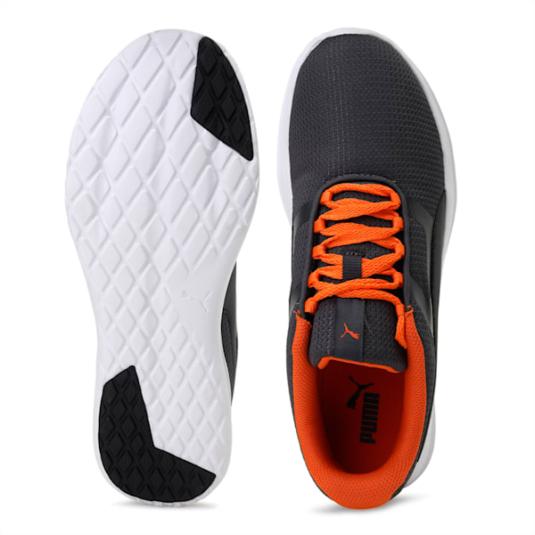 Flex Extreme Men's Shoes, Asphalt-Vibrant Orange-Puma Black, extralarge-IND