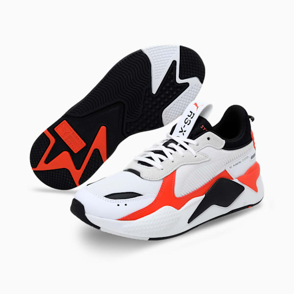 RS-X Mix Sneakers, Puma White-Tigerlily, extralarge-IND