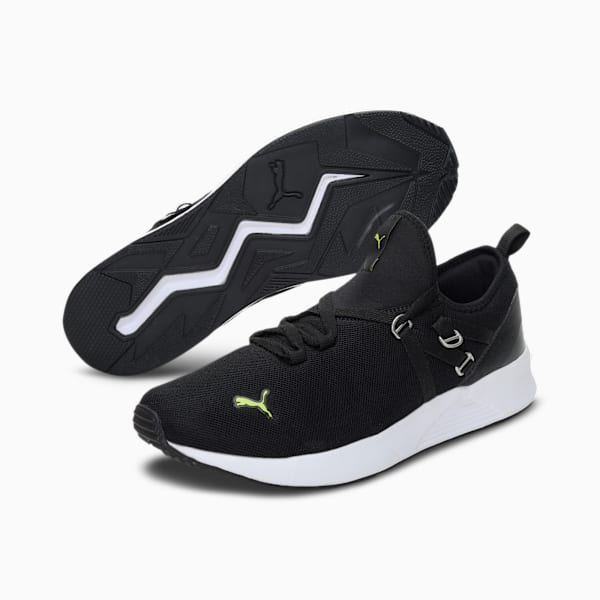 Pacer Fire Men's Shoes, Puma Black-Nrgy Yellow-Puma White, extralarge-IND