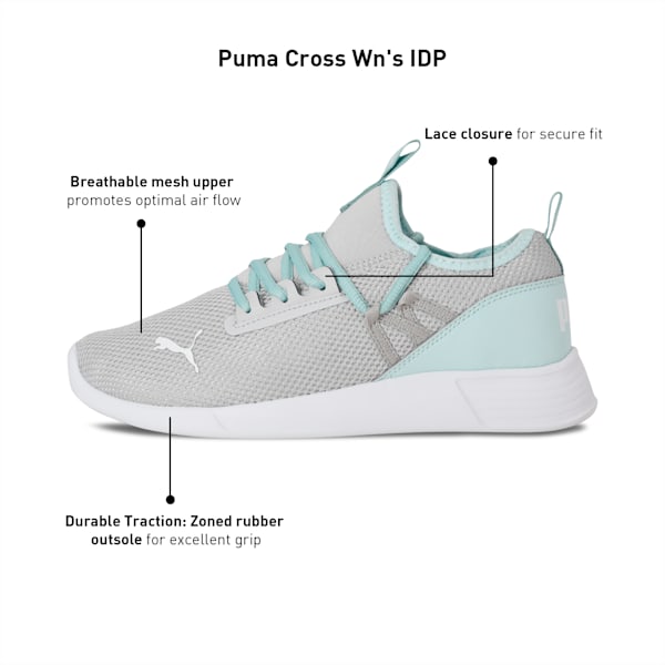 PUMA Cross Women's Sneakers, Gray Violet-Eggshell Blue-Puma White, extralarge-IND