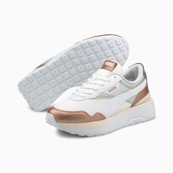 Cruise Rider Chrome Women's Sneakers, Puma White-Rose Gold, extralarge