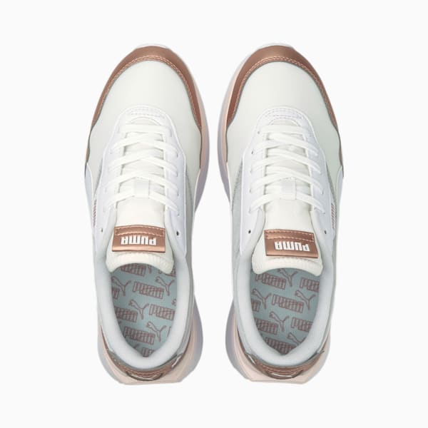 Cruise Rider Chrome Women's Sneakers, Puma White-Rose Gold, extralarge