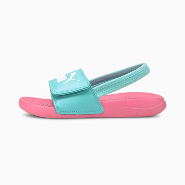 Sandalias infantiles con correa trasera Popcat 20, Sachet Pink-Island Paradise, extralarge
