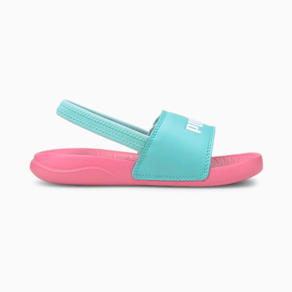 Popcat 20 Little Kids' Backstrap Slides, Sachet Pink-Island Paradise, extralarge