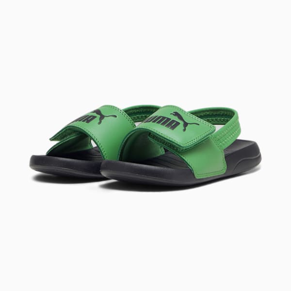Popcat 20 Backstrap Kids' Sandals, Archive Green-PUMA Black, extralarge-IND