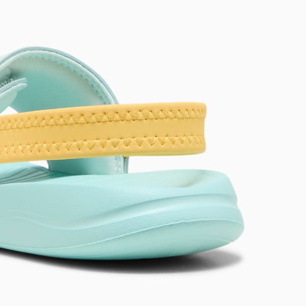 キッズ ポップキャット 20 バックストラップ サンダル 17-21cm, Peaceful Blue-PUMA White-Safe Lake-Sunny Yellow, extralarge-JPN