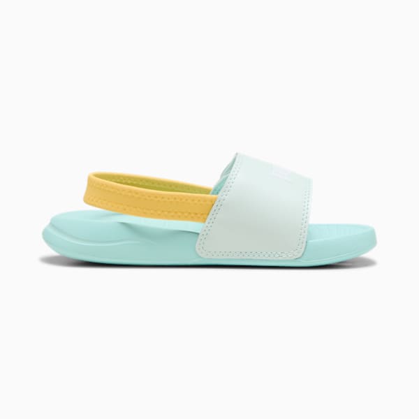 キッズ ポップキャット 20 バックストラップ サンダル 17-21cm, Peaceful Blue-PUMA White-Safe Lake-Sunny Yellow, extralarge-JPN
