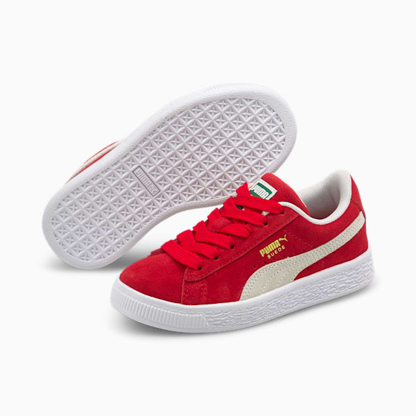 Suede Classic XXI Kids' Trainers, High Risk Red-Puma White, extralarge-GBR