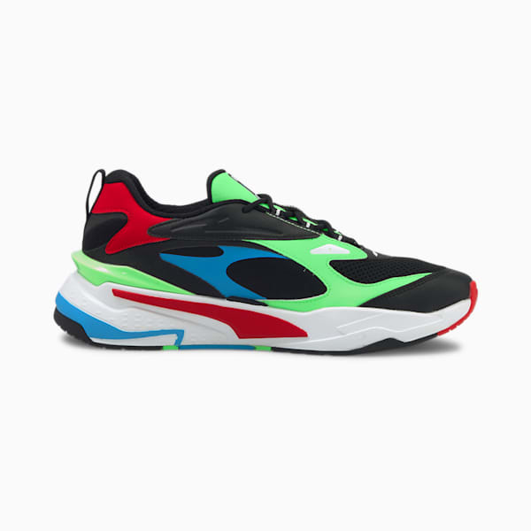 RS-Fast Unisex Sneakers, Puma Black-Elektro Green-High Risk Red, extralarge-IND