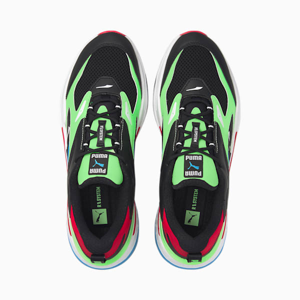 RS-Fast Unisex Sneakers, Puma Black-Elektro Green-High Risk Red