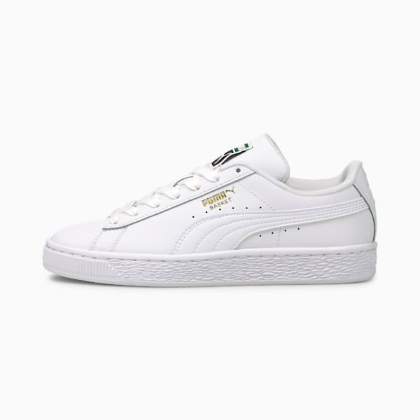 Basket Classic XXI Youth Trainers, Puma White-Puma White, extralarge-GBR