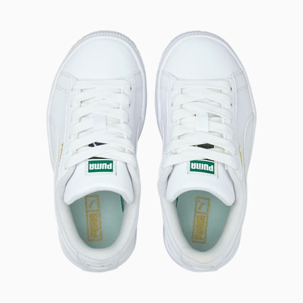 Tenis para niños Basket Classic XXI, Puma White-Puma White, extralarge