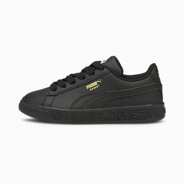 Basket Classic XXI Little Kids' Shoes, Puma Black-Puma Black, extralarge