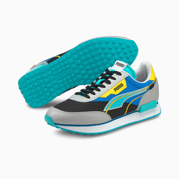 Future Rider Twofold Sneakers, Puma Black-Gray Violet-Future Blue, extralarge