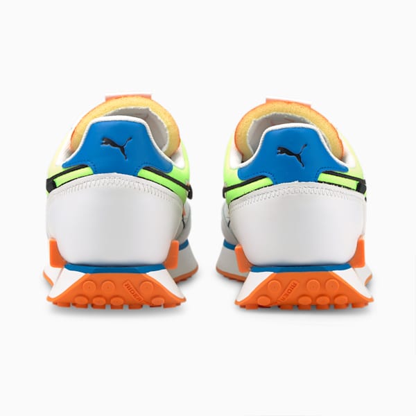 Future Rider Twofold Sneakers, Puma White-Green Glare-Vibrant Orange, extralarge-IND