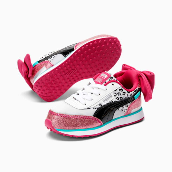 PUMA x L.O.L. SURPRISE! Future Rider Diva Little Kids' Shoes, Puma White-Puma Black-BRIGHT ROSE, extralarge