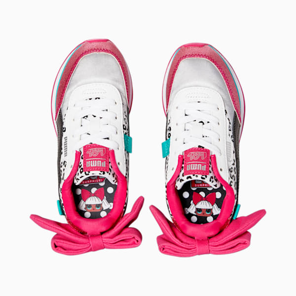 Tenis Niños PUMA x L.O.L. SURPRISE! Future Rider Diva, Puma White-Puma Black-BRIGHT ROSE, extralarge