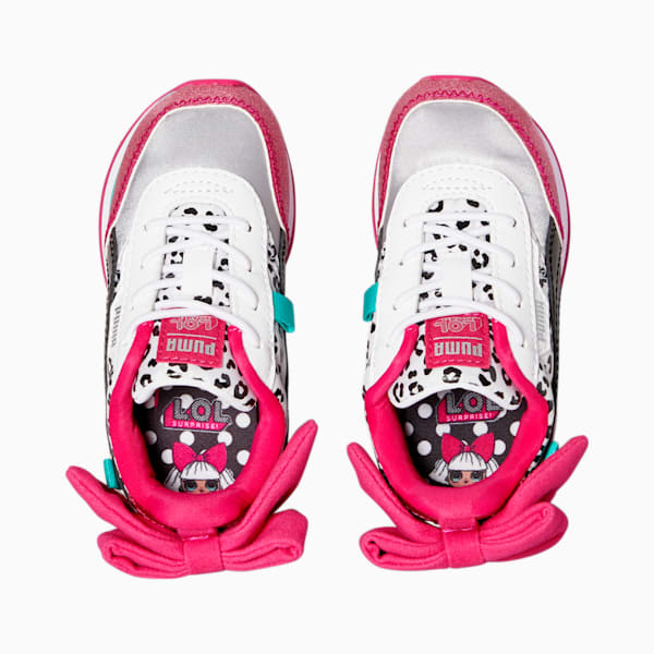 PUMA x L.O.L. SURPRISE! Future Rider Diva Toddler Shoes, Puma White-Puma Black-BRIGHT ROSE, extralarge