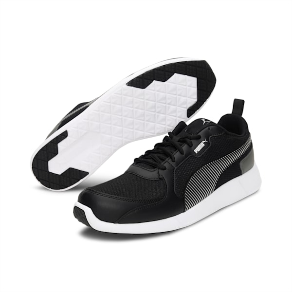 Fire Run Men's Sneakers, Dark Shadow-Puma Black-Silver, extralarge-IND